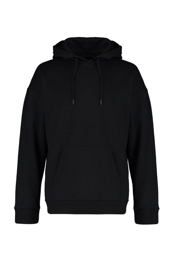 Trendyol Sudadera oversize con capucha negro