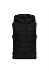 Only Girls Chaleco plumas de ni&ntilde;a negro