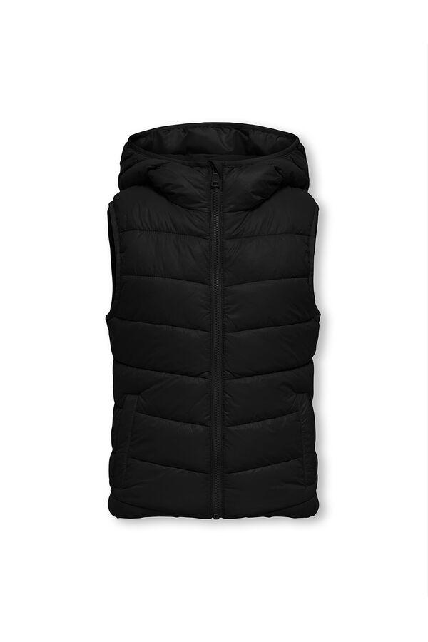 Only Girls Chaleco plumas de ni&ntilde;a negro