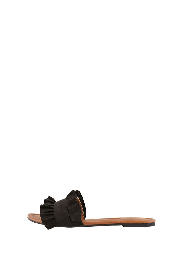 Pieces Flat slider sandal black