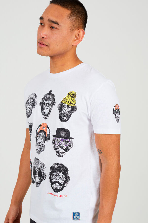 Brave Soul Camiseta de monos manga corta blanco