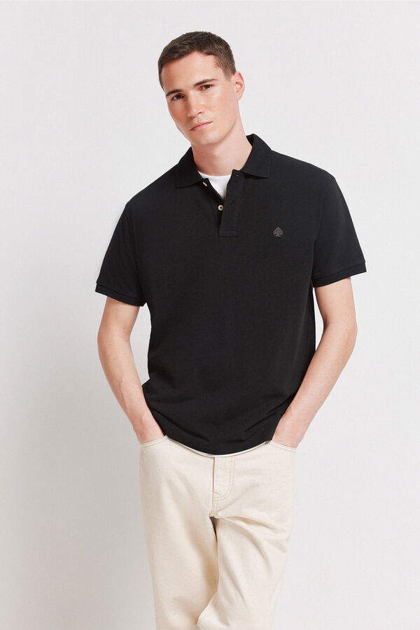 Springfield Basic Springfield regular fit polo shirt black
