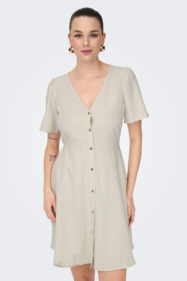 Only Short linen dress grey