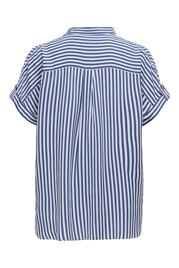 Only Flowy short sleeve shirt blue