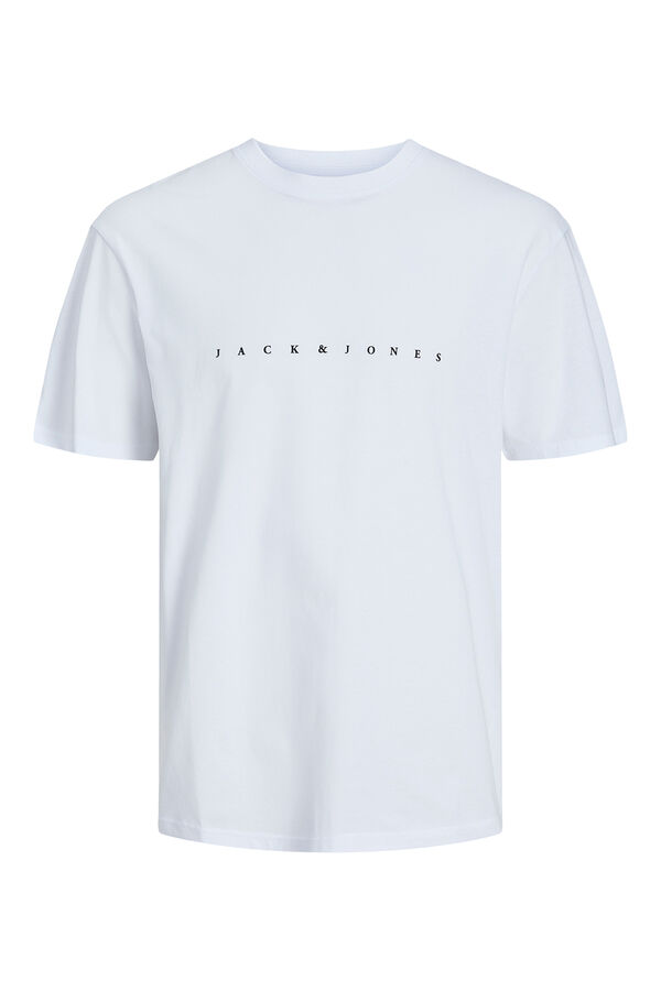 Jack & Jones Camiseta relaxed fit logo blanco