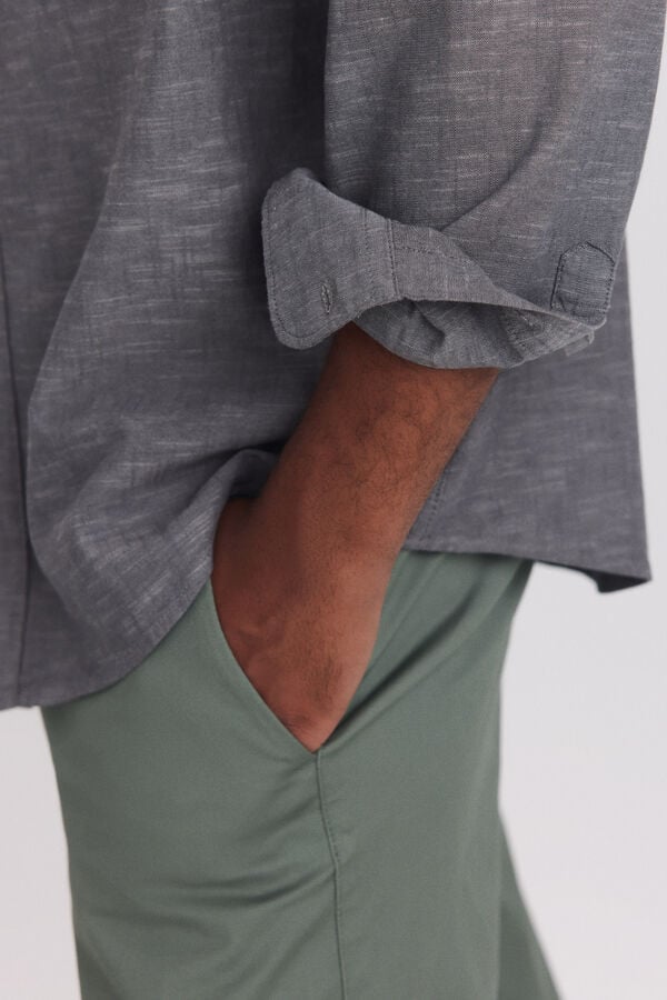 Springfield Linen-look shirt grey