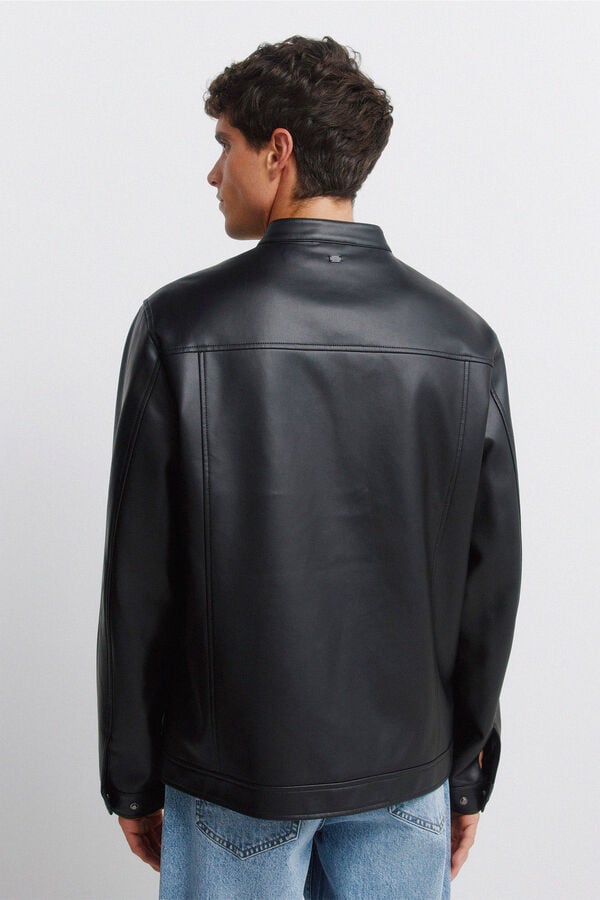 Springfield Blouson effet cuir noir