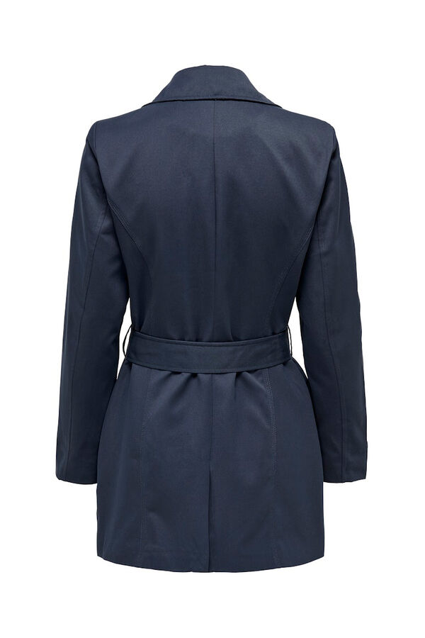 Only Belted midi trench coat blue