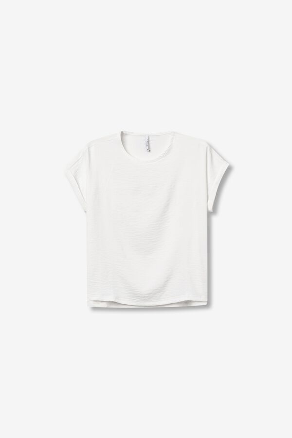 Tiffosi Relaxed short sleeve blouse beige
