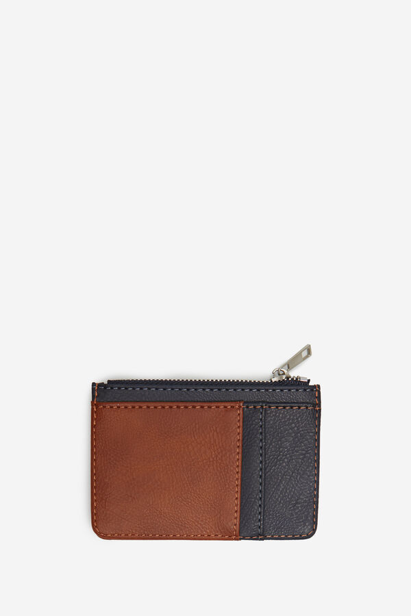 Springfield Monedero efecto piel azul