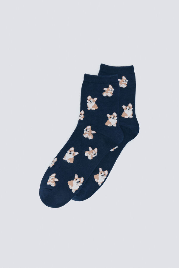 Springfield Long hare sock blue