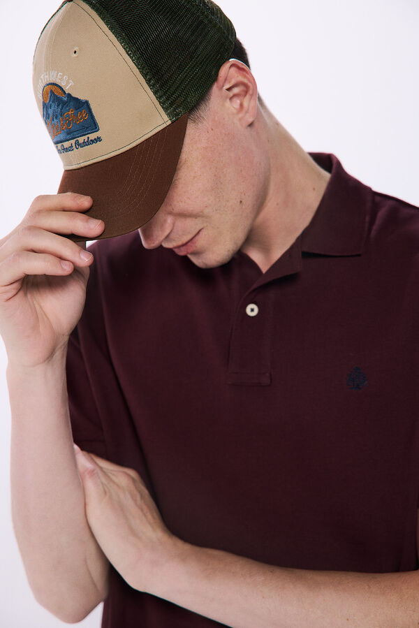 Springfield Regular fit basic piqué polo crvena