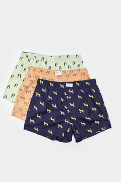 Springfield 3-pack wild animal woven boxers blue