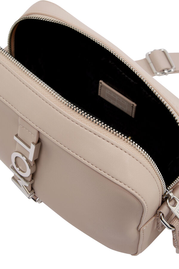 Tommy Jeans Essential logo embossed crossbody (bag) bag brown