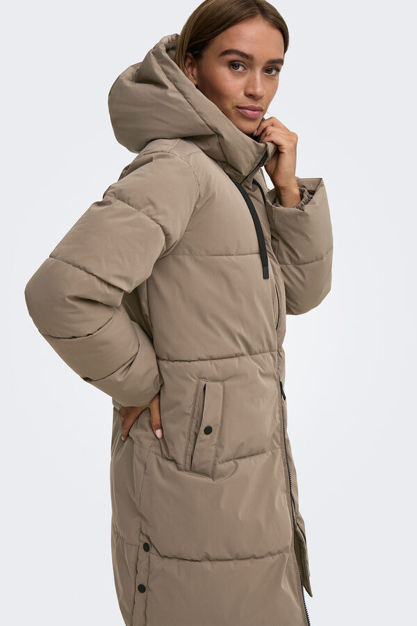 JDY Puffer long coat grey