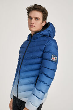 Springfield Quilted jacket with hood blue