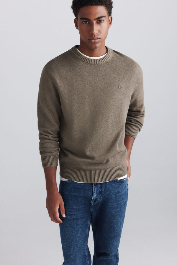 Springfield Jersey cuello redondo liso nude