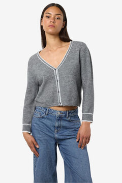 Noisy May casaco de malha com bico abotoado