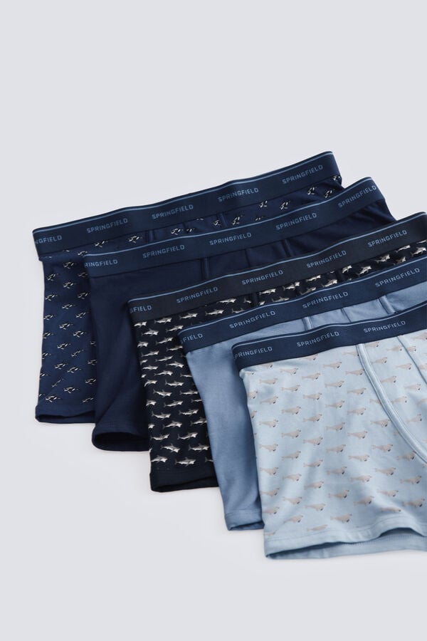 Springfield Marine animal 5-pack boxers blue