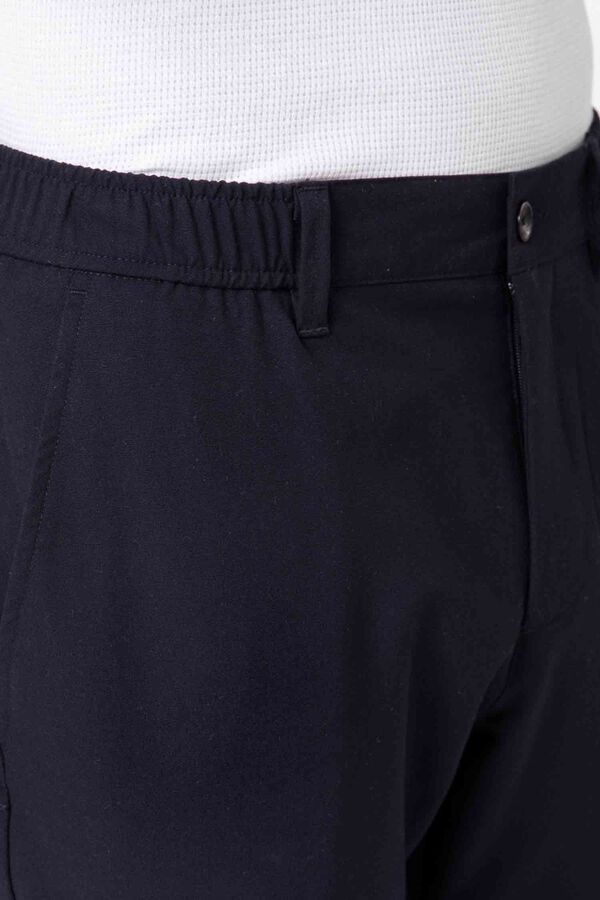 Celopman Chino trousers with elasticated trim blue