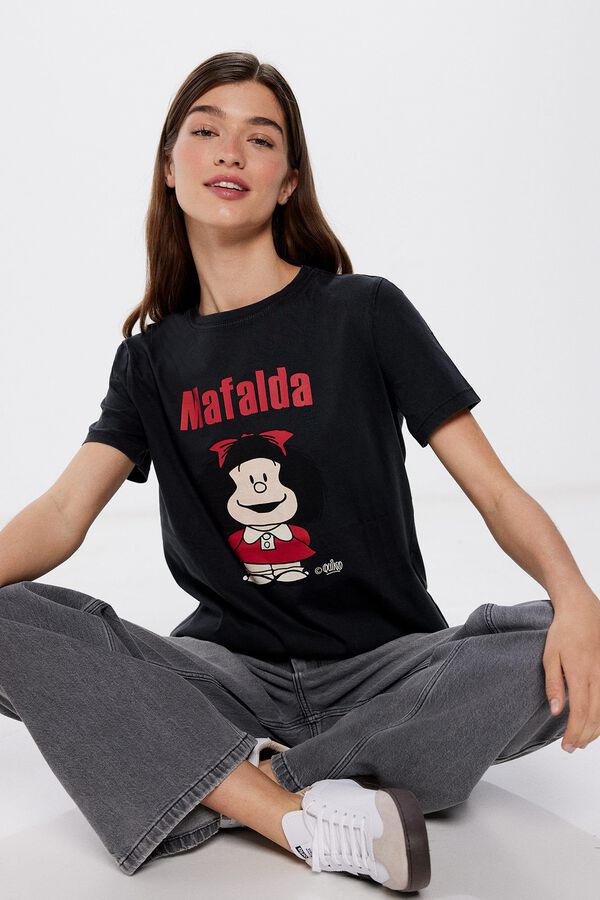 Springfield T-shirt Mafalda Acid Wash cor