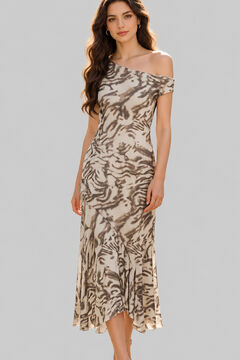 JDY Vestido largo asim&eacute;trico
