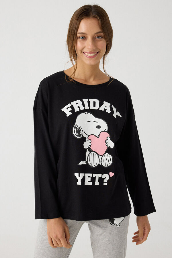 Springfield Snoopy-Pyjama schwarz