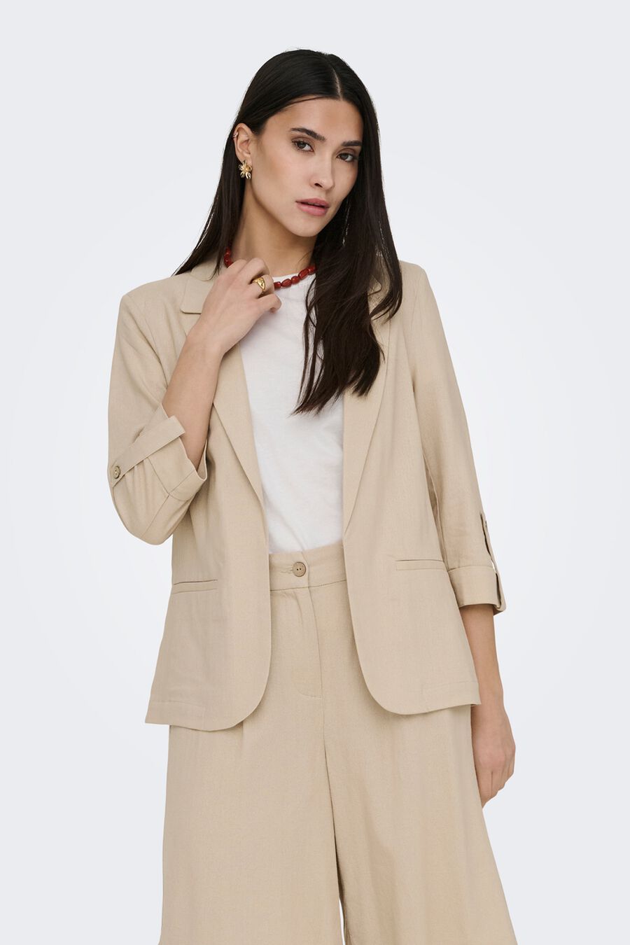 Blazer abierta de lino