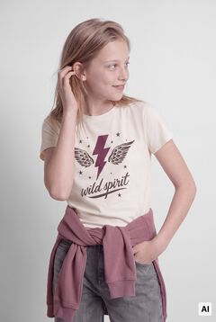 Springfield Kids Camiseta manga corta rayo con alas ni&ntilde;a