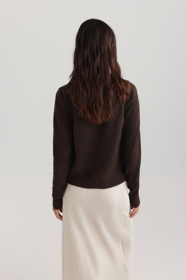 Springfield Soft knit jacket brown