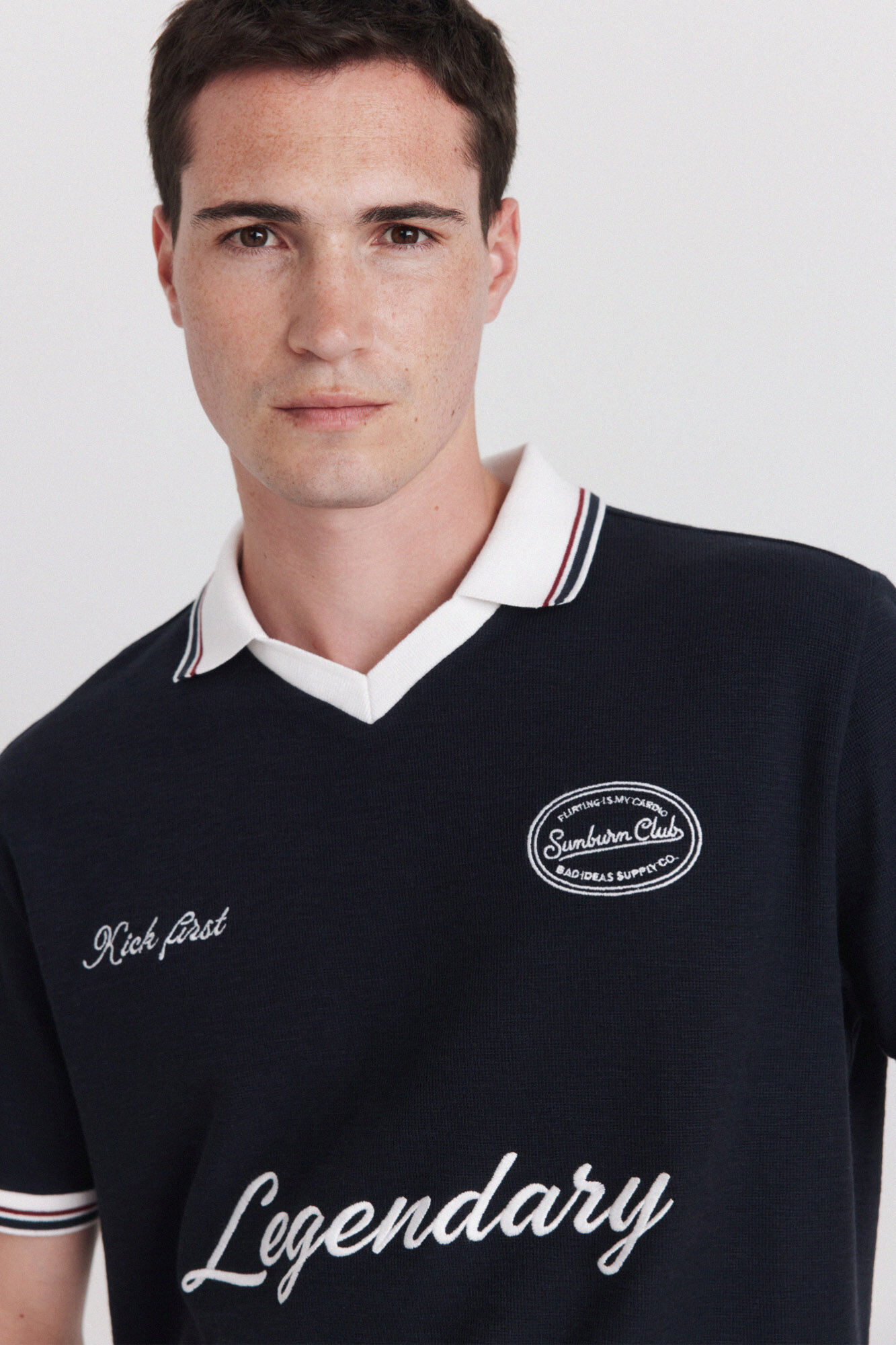 Springfield Contrast regular fit sports polo shirt