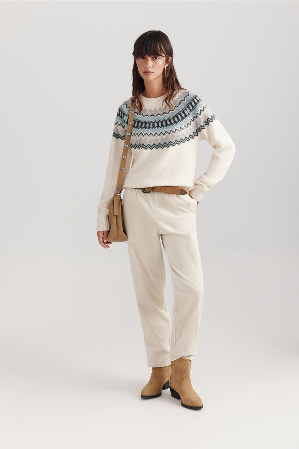 Springfield Jacquard jumper beige