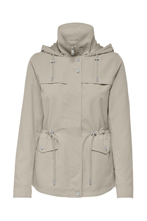 Only Short hooded parka grey