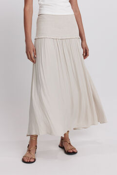 Springfield Pleated honeycomb midi skirt