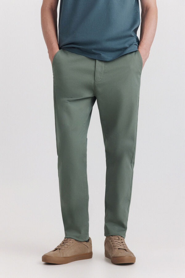 Springfield Slim fit chinos green