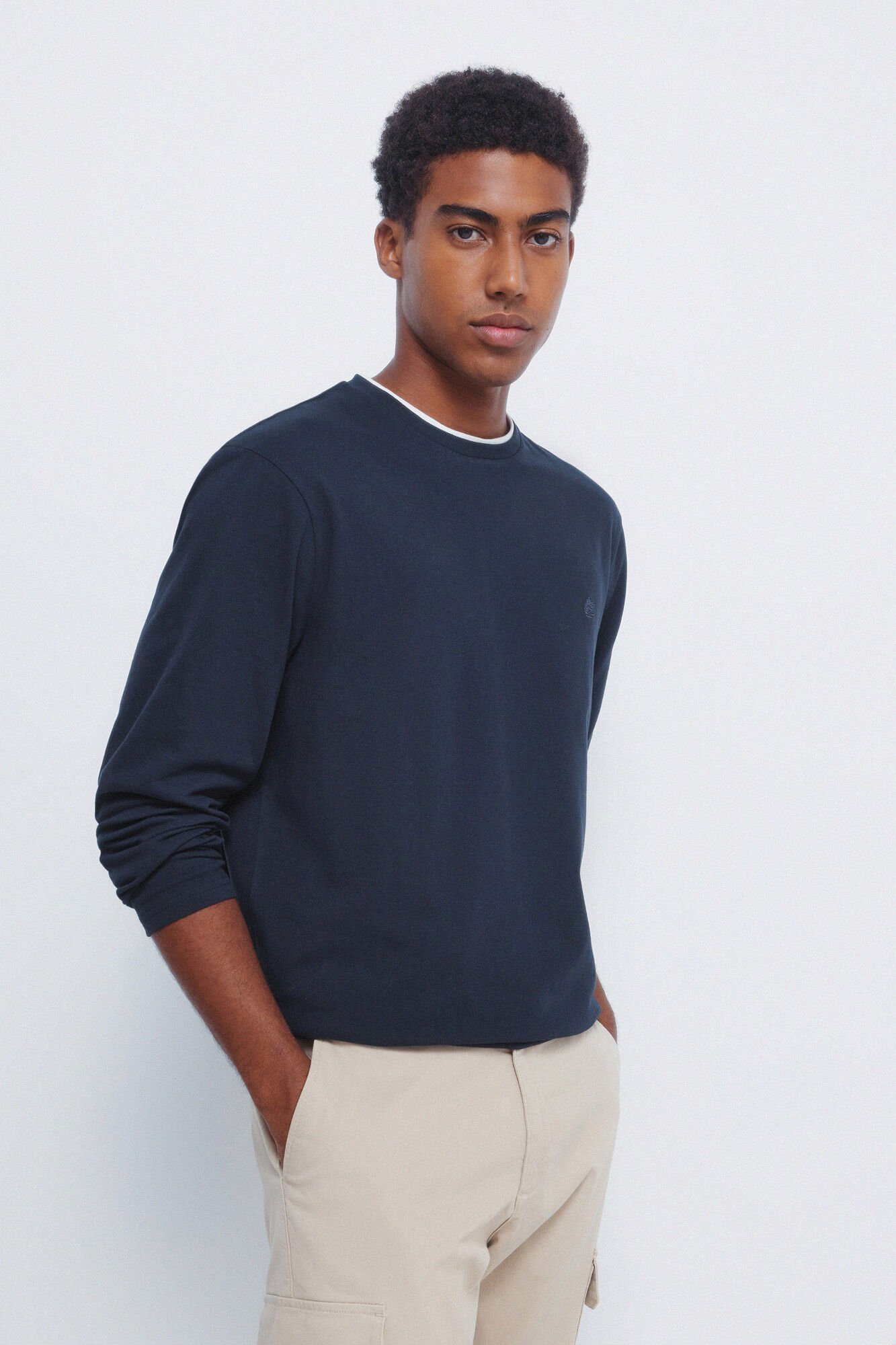 Springfield Double melange long sleeve T-shirt