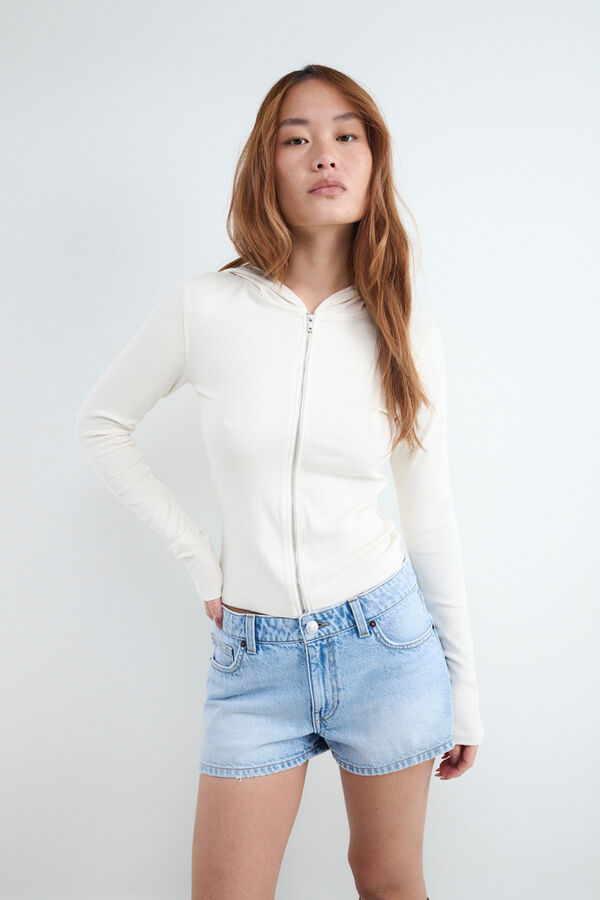 Balmohk Sudadera capucha cremallera rosa