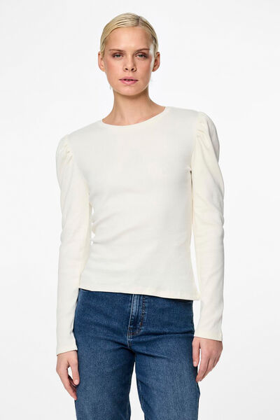 Springfield Long-sleeved cotton top. white