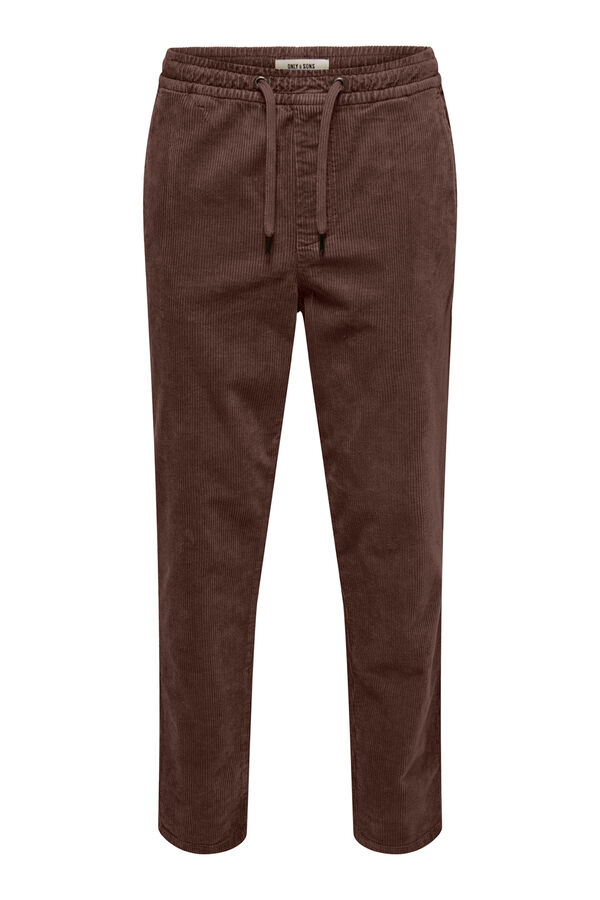 Only & Sons Long corduroy trouser nude
