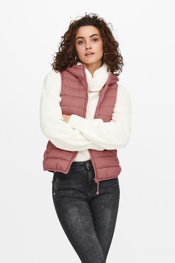 Springfield Ultralight women's vest with hood pink