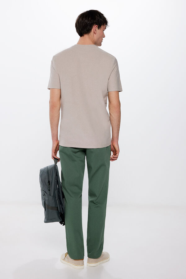 Springfield Pantalón chino color comfort slim fit verde