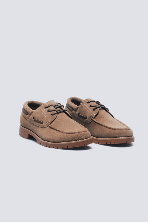 Springfield Chaussure nautique en cuir marron