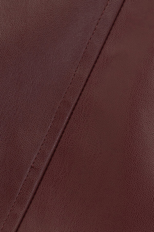 Koton Leather-effect miniskirt red