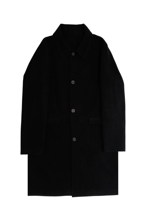 Balmohk Long wool coat black