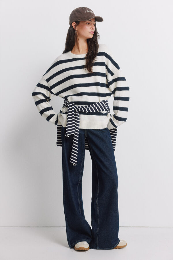 Springfield Dropped shoulder jumper brown