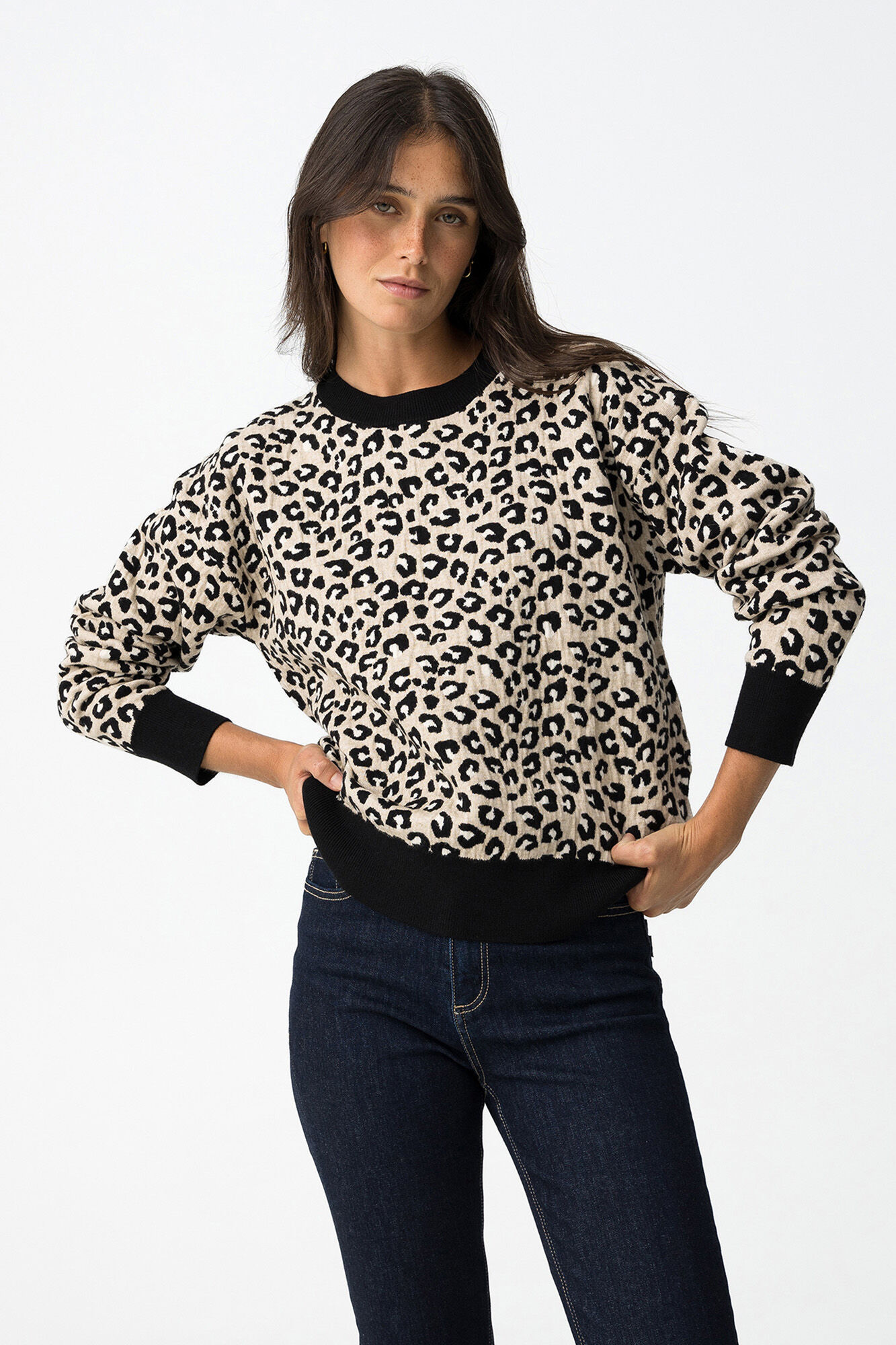 Tiffosi Camisa Relaxed de Jacquard Animal