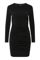 Pieces Short draped dress Crna