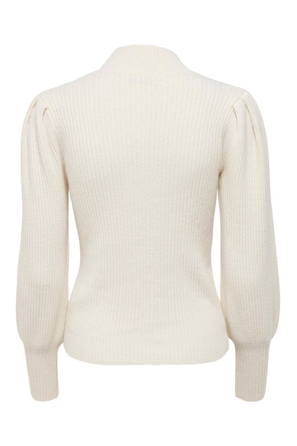 Springfield Mock turtleneck jersey-knit jumper blanc
