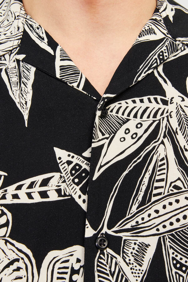 Jack & Jones Camisa mangas corta relaxed fit negro