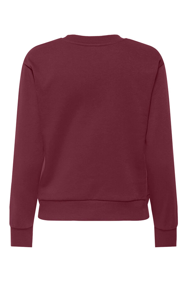 JDY Sweatshirt com gola redonda vermelho